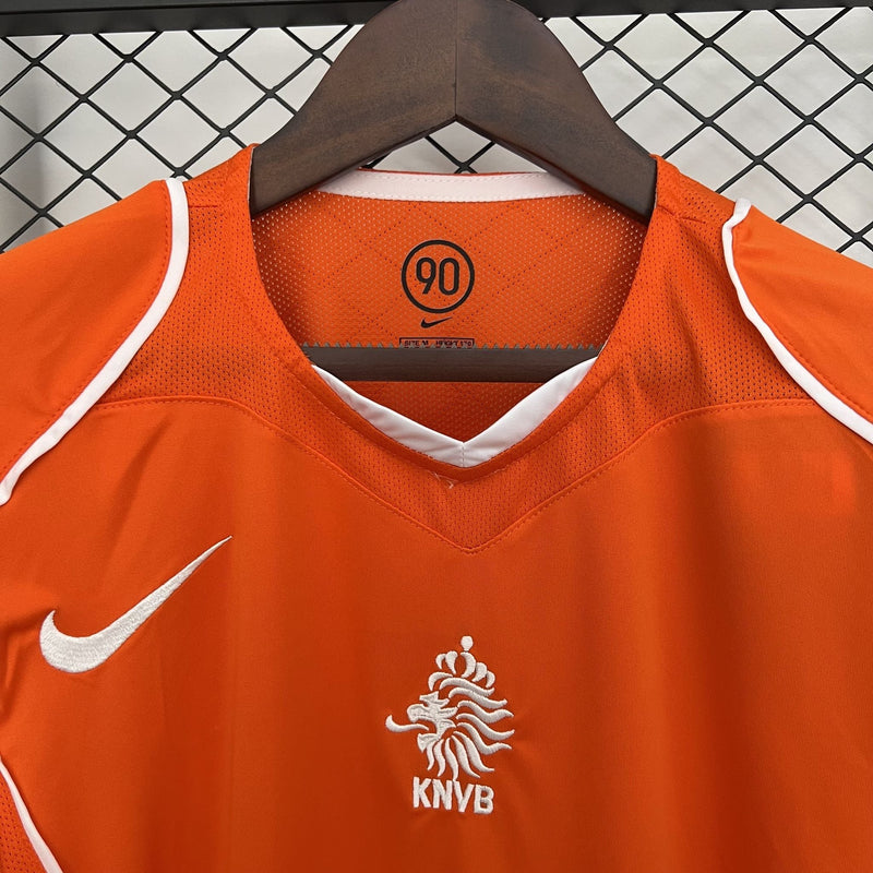 Camisa Retrô Holanda 2004 I Home - Laranja