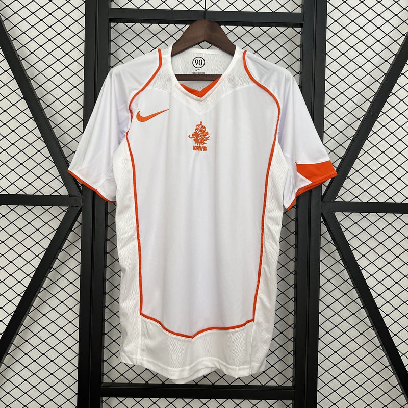 Camisa Retrô Holanda 2004 II Away - Branca