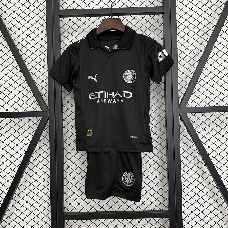 Conjunto Infantil - Manchester City 25/26 II Away - Preto
