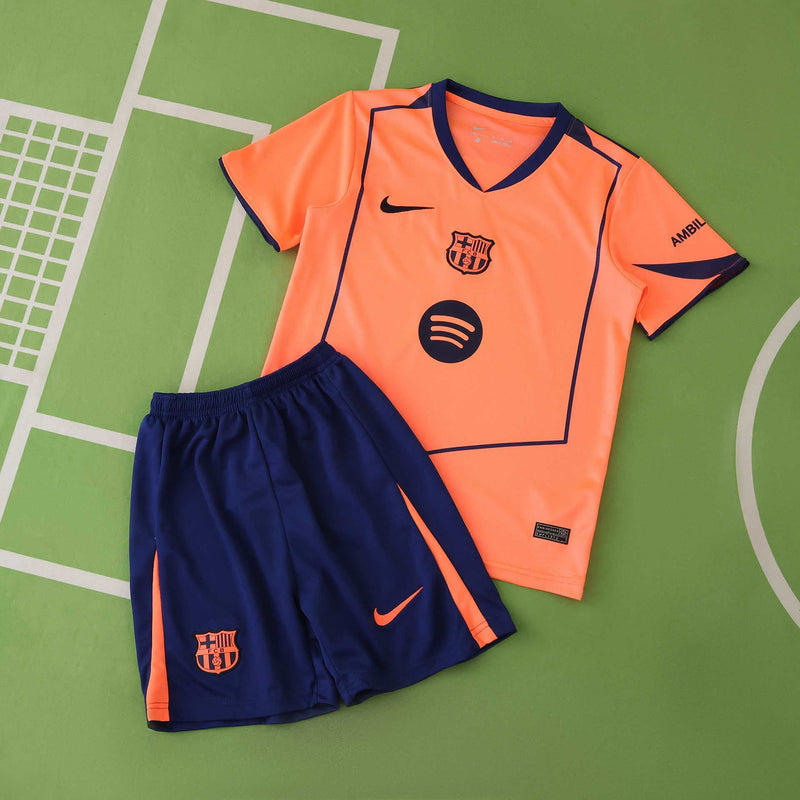 Conjunto Infantil - Barcelona 25/26 III Third - Laranja