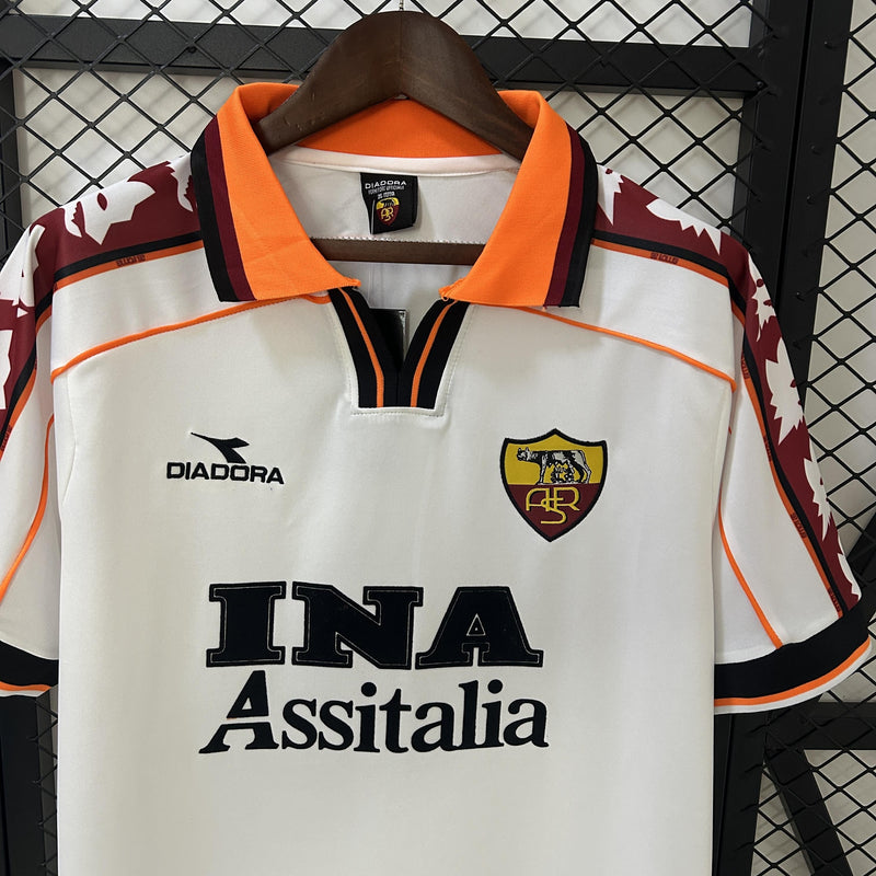 Camisa Retrô Roma 1998/1999 II Away - Branca - Diadora
