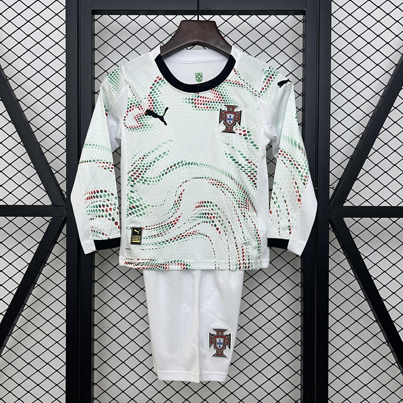 Conjunto Infantil - Portugal 2025 Away - Manga Longa