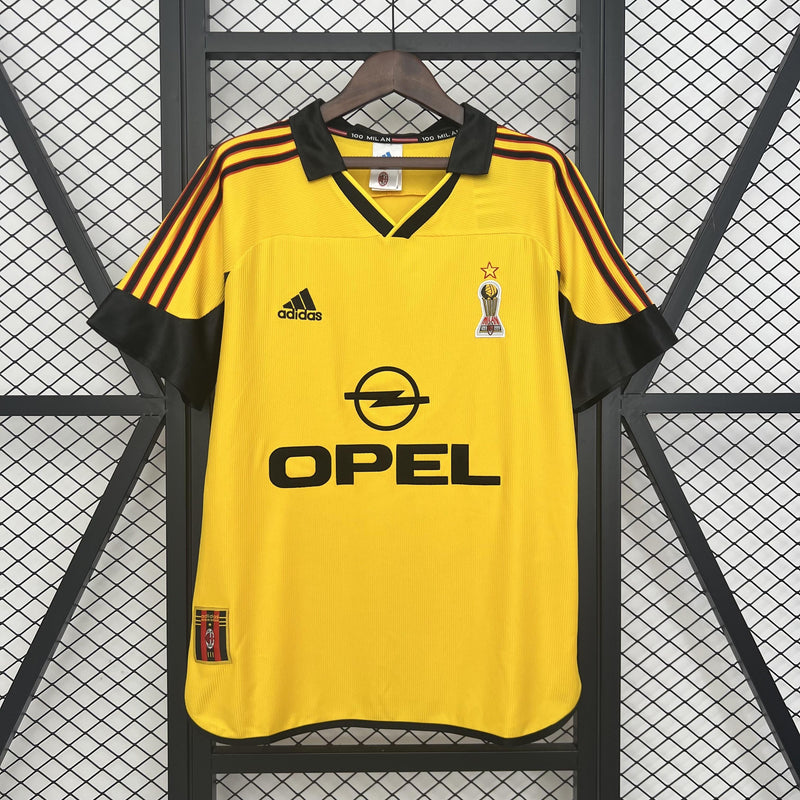 Camisa Retrô AC Milan 1999/2000 Away - Amarela