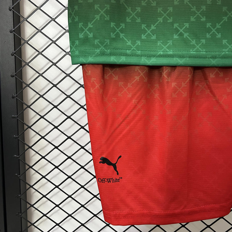 Conjunto Infantil - Milan x Off-White 25/26 Vermelha