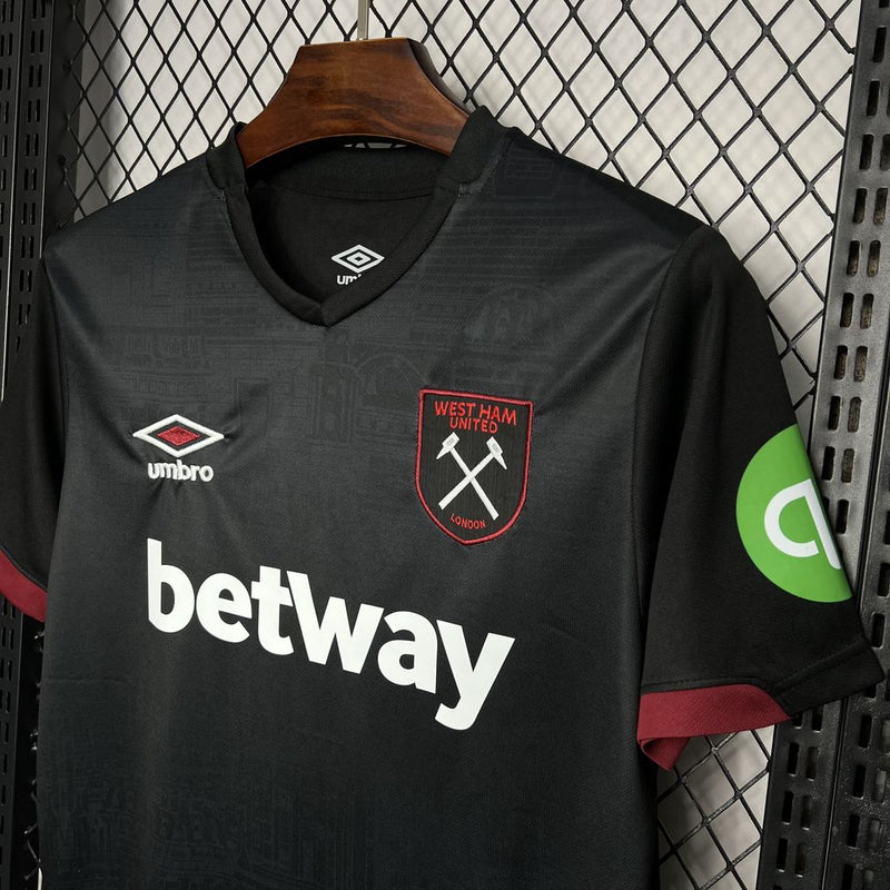 Camisa West Ham Away 24/25 - Preto