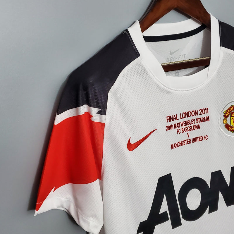 Camisa Retrô Final Champions Manchester United 2010/2011 Away Branca