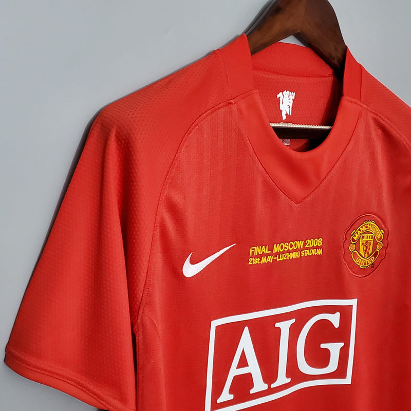 Camisa Retrô Final Champions Manchester United 2007/2008 I Home