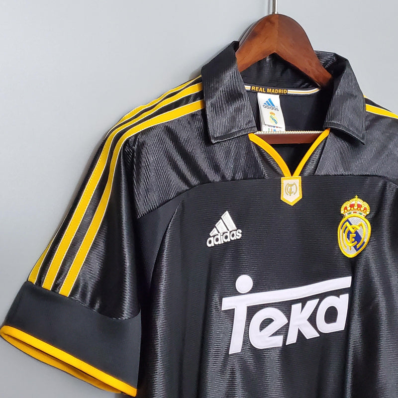 Camisa Retrô Real Madrid 1998/1999 II Away - Preta