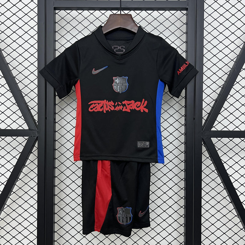 Conjunto Infantil - Barcelona 24/25 II Away Cactus Jack