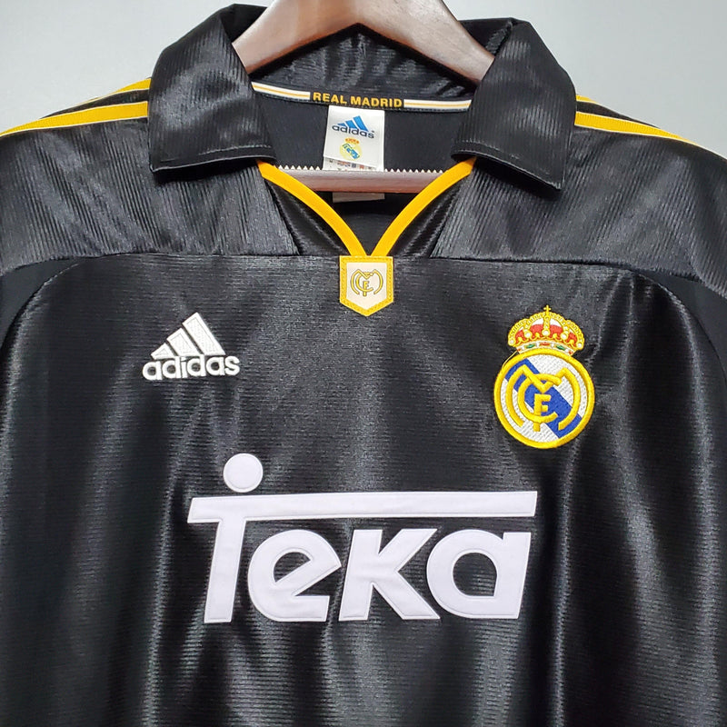 Camisa Retrô Real Madrid 1998/1999 II Away - Preta