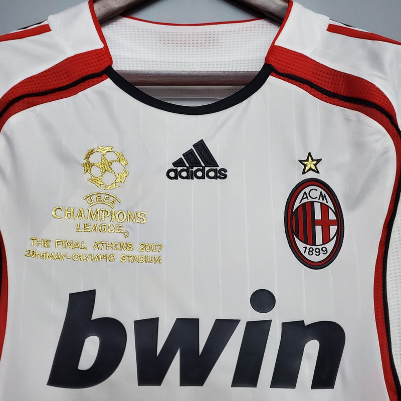 Camisa Retrô Milan Final Champions 2006/2007 II Away - Branca
