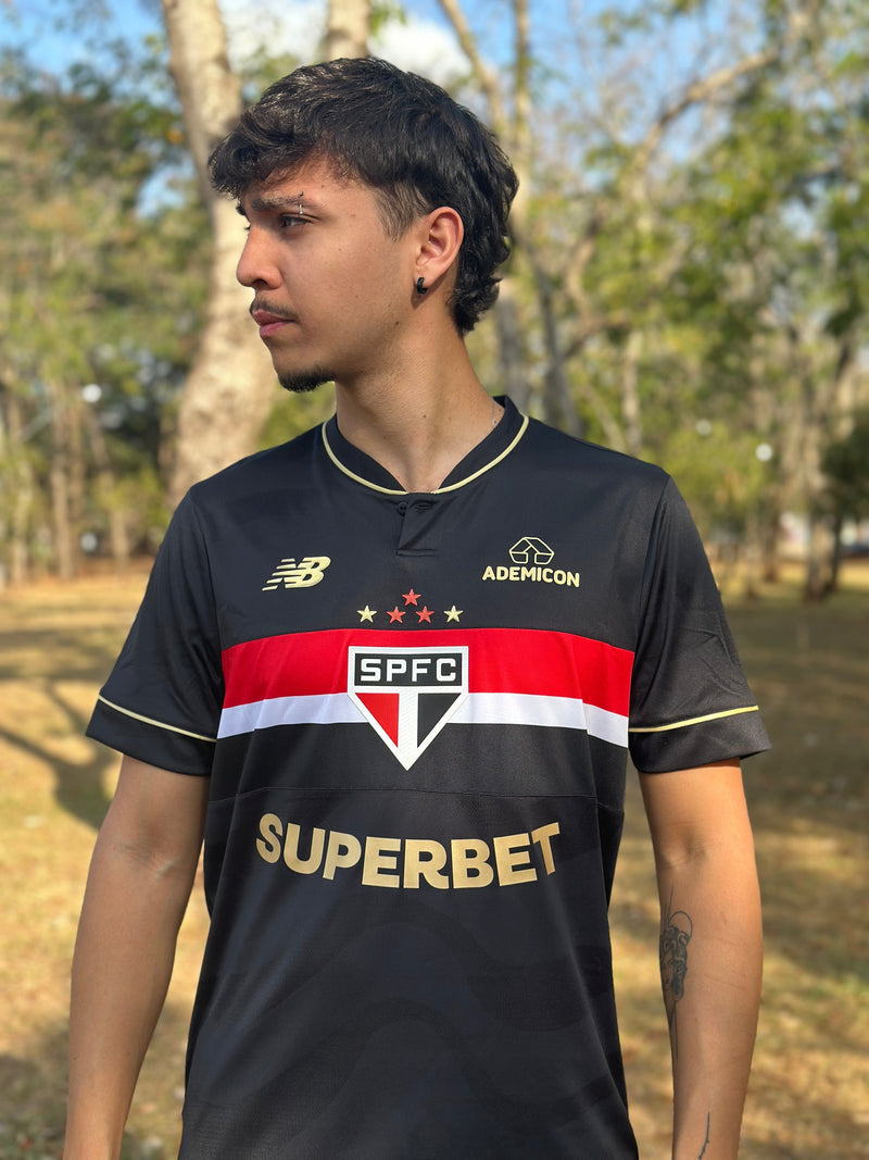 Camisa São Paulo Comemorativa 25/26 - Vermelho e Preto