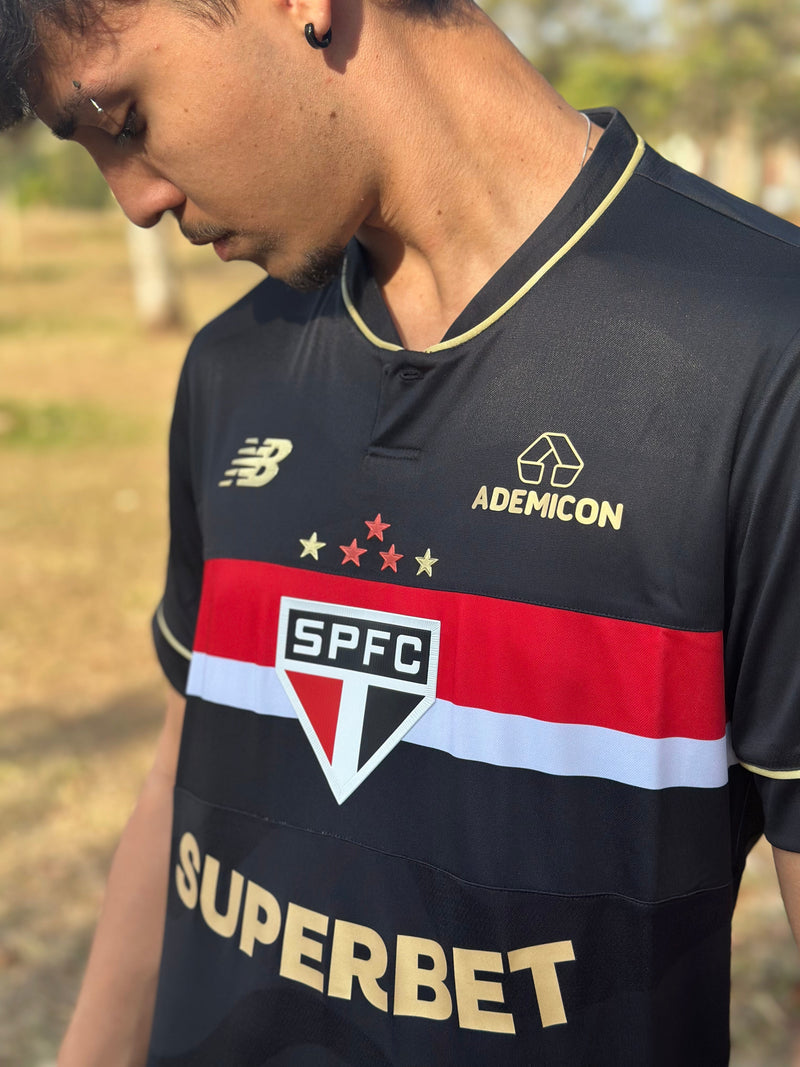 Camisa São Paulo Comemorativa 25/26 - Vermelho e Preto