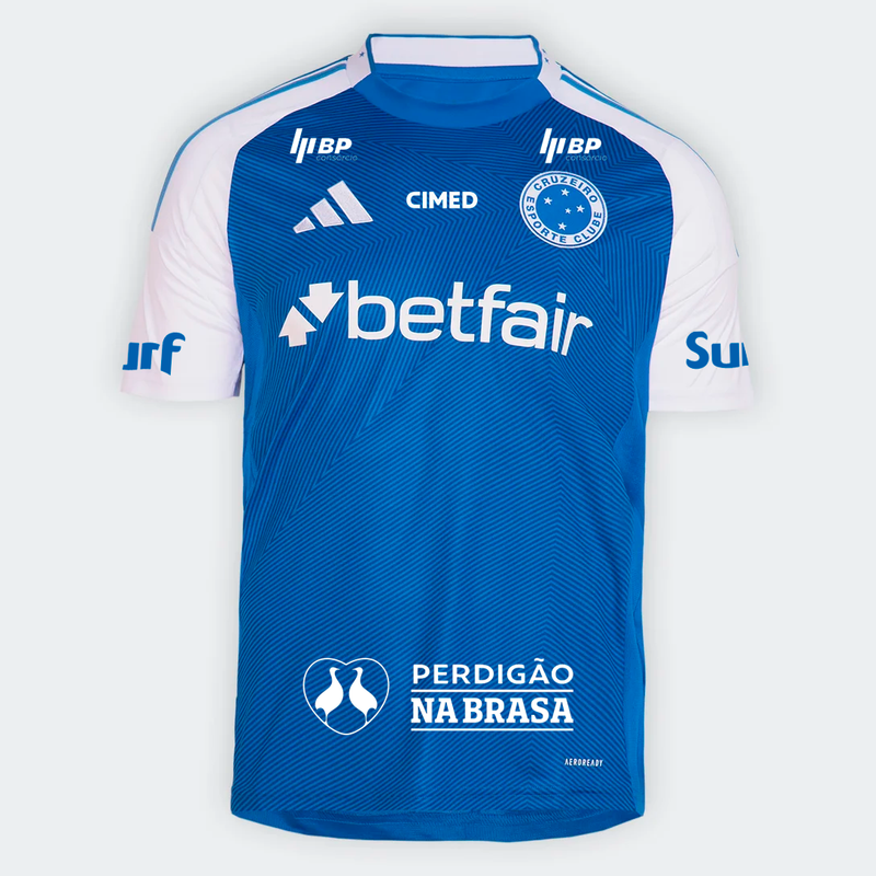 Camisa Cruzeiro Home 25/26 - Azul e Branco