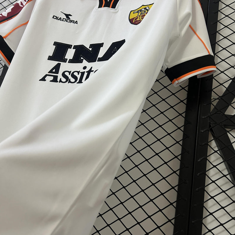 Camisa Retrô Roma 1998/1999 II Away - Branca - Diadora