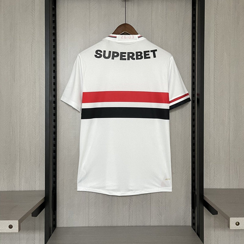 Camisa São Paulo Home 25/26 - Branco e Veremelha