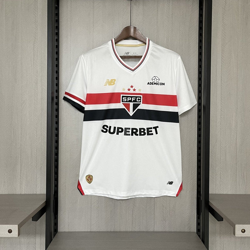 Camisa São Paulo Home 25/26 - Branco e Veremelha