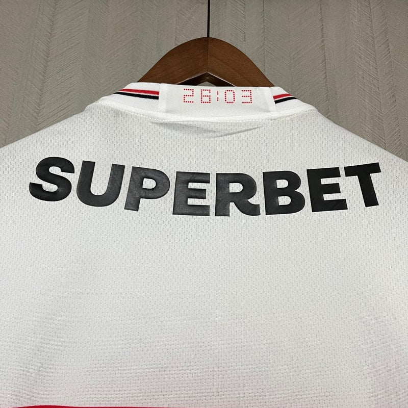 Camisa São Paulo Home 25/26 - Branco e Veremelha