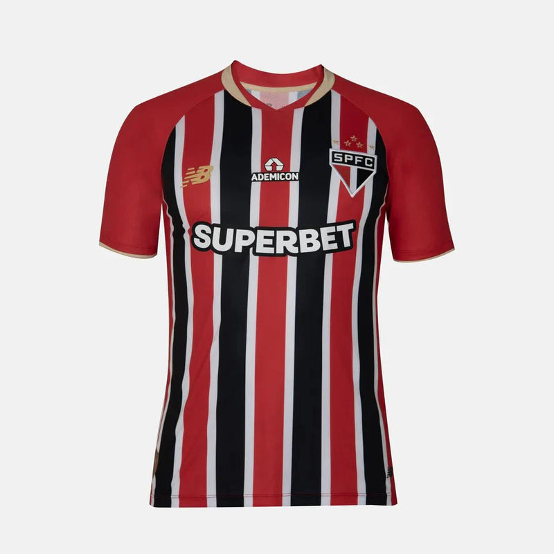 Camisa São Paulo Away 25/26 - Vermelho e Preto