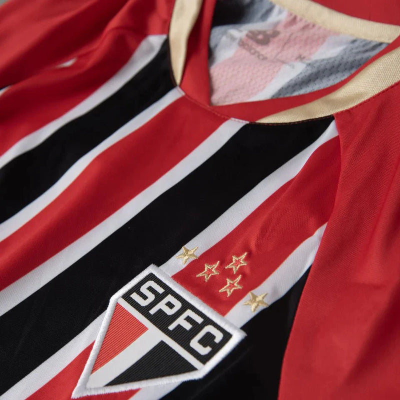 Camisa São Paulo Away 24/25 - Vermelha e preta