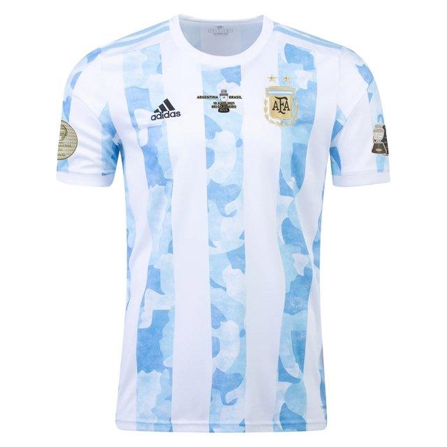 Camisa Seleção Argentina I [Final Copa América] 21/22 - Azul e Branca