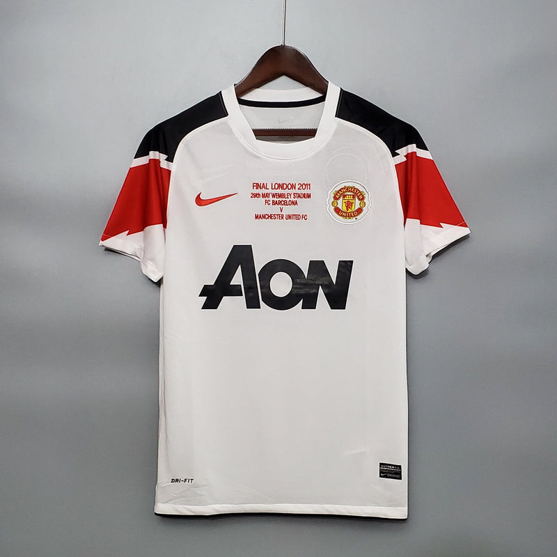 Camisa Retrô Final Champions Manchester United 2010/2011 Away Branca