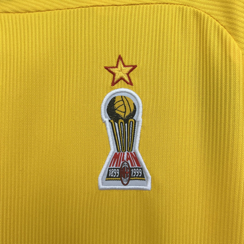 Camisa Retrô AC Milan 1999/2000 Away - Amarela