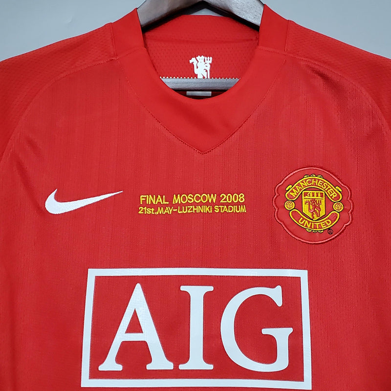 Camisa Retrô Final Champions Manchester United 2007/2008 I Home